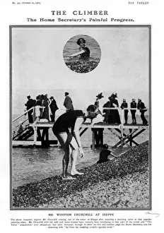 Shingle Prints: Churchill on holiday at Dieppe, 1911