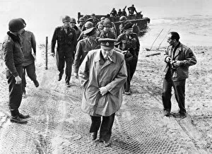 Alan Gallery: Churchill and Montgomery crossing the Rhine, 1945