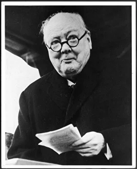 Winston Churchill Gallery: Churchill / Reading Letter