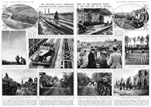 Sites Prints: Churchill visits the Normandy Front during WWII