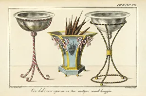 Furnishing Prints: A cigar case, and two antique bedside lamps