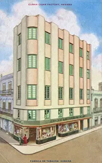 Sales Prints: Cigar factory and sales office, Havana, Cuba