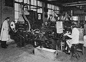 Arcadia Prints: Cigarette manufacturing machines at Arcadia Works