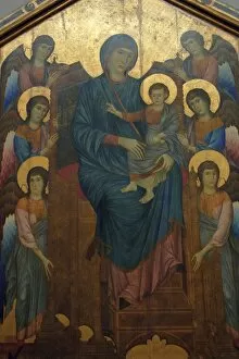 Florentine Gallery: Cimabue (1240-1302). The Maesta. Painted around 1280. Louvr