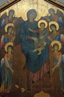 Louvre Prints: Cimabue (1240-1302). The Maesta. Painted around 1280. Louvr