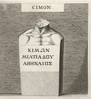 Athenian Prints: Cimon, Athenian politician and strategos, c.510-450 BC