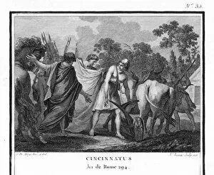 Oxen Gallery: Cincinnatus called from the plough