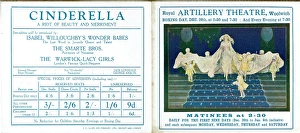 Isabel Gallery: Cinderella Flyer for the Royal Artillery Theatre in Woolwich