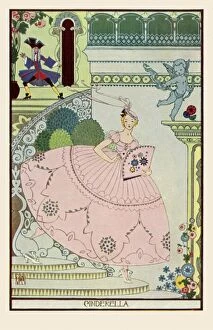 Crinoline Collection: Cinderella running away from the ball