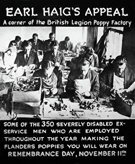Appeal Collection: Cinema advertisment: Disabled ex-servicemen making poppies