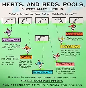 Pools Prints: A cinema advertisement for football pools, possibly 1930s
