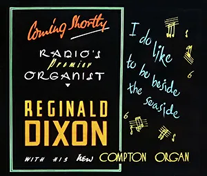 Cinema advertisment for Reginald Dixon, probably 1940s