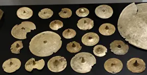 Spiral Prints: Circular bronze belt ornaments. Bronze Age. 1400 BC. Found a