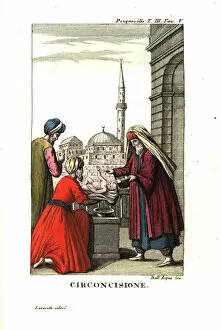 Circumcision Collection: Circumcision ceremony performed by a Turkish