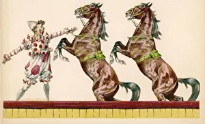 Circus Clown and Horses