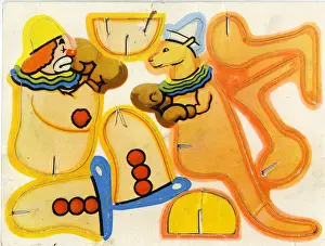 Circus Cut-Out Favourites - Clown and Kangaroo