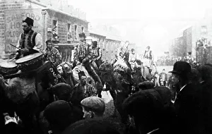Circus parade, Burnley, Lancashire, early 1900s