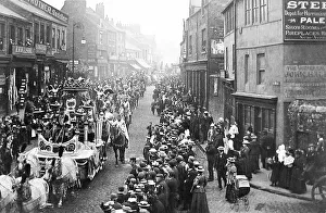Fairground Prints: Circus parade early 1900s