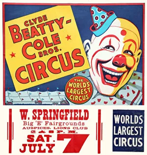 Cole Collection: Circus poster, Clyde Beatty Cole Bros, USA