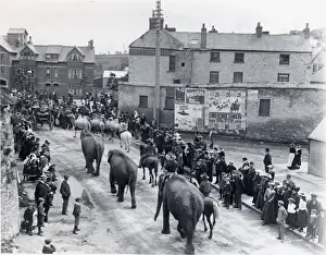 Wheatley Prints: Circus procession, New Bridge, Haverfordwest, South Wales