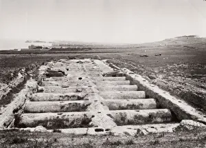Shoreline Prints: The Cisterns of Borj Jedid Carthage near Tunis, Tunisia