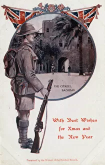Images Dated 15th May 2018: The Citadel, Baghdad, Iraq - WWI Xmas card
