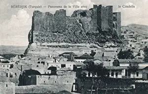 Defences Prints: Citadel at Birecik, Turkey - View over the rooftops