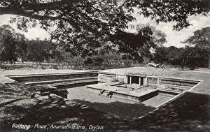 Images Dated 26th October 2016: City Baths, Anuradhapura, Ceylon (Sri Lanka)