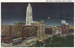 Images Dated 18th March 2019: City centre at night, Columbus, Ohio, USA