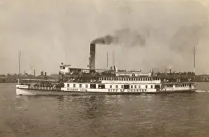 Chester Prints: City of Chester Steamer (Wilson Line), at Chester, PA, USA