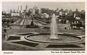 Parkway Prints: City Hall from Art Gallery - Philadelphia, USA