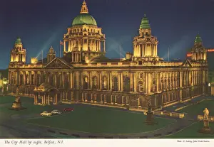 The City Hall by night, Belfast, N. I