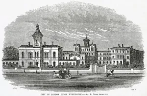 1849 Prints: City of London Workhouse, Bow Road, East London