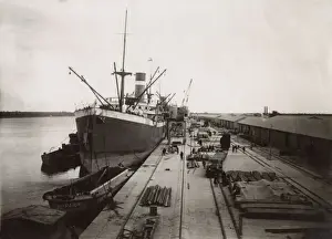 Cargo Prints: City of Newcastle steamship, Margil Wharf, Basra, Iraq