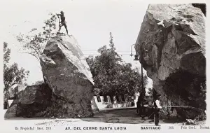 Lucia Prints: City Park, Santa Lucia Hill, Santiago, Chile, South America