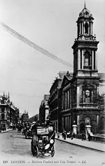Belltower Prints: City Temple Church and Holborn Viaduct, City of London