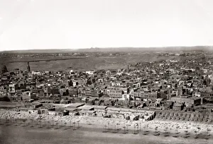 City view toward pyramids, Cairo, Egypt, c. 1880 s