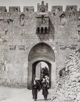 Stephens Collection: City wall of Jerusalem, St Stephens Gate Palestine, Israel