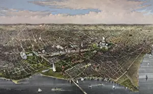 The City of Washington birds-eye view from the Potomac-looki