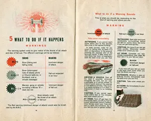 Measures Prints: Civil Defence Handbook, warnings