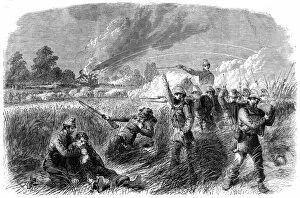 Images Dated 8th July 2004: The Civil War in America: Fight at Rainsville, on the upper