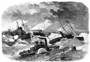 Confederates Collection: The Civil War in America. The Picket leading the ships of th
