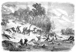 Unionist Prints: The Civil War in America: retreat of the Federalists (Unioni
