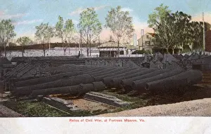 Cannons Prints: Civil War relics, Fort Monroe, Hampton, Virginia, USA