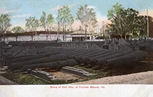 Civil War relics, Fort Monroe, Hampton, Virginia, USA