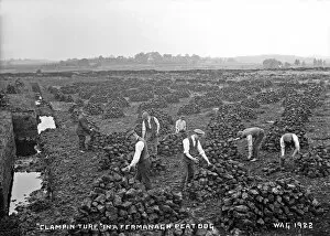 Piles Gallery: Clamping Turf in a Fermanagh Peat Bog
