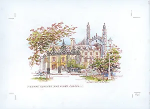 Clare College and King's Chapel, [Cambridge]