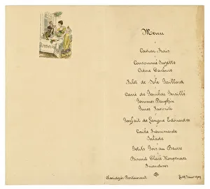 Claridges Hotel Menu