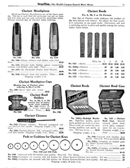 Accessories Prints: Clarinet accessories, Wurlitzer
