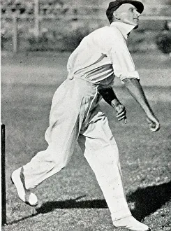 Bowling Prints: Clarrie Grimmett bowling